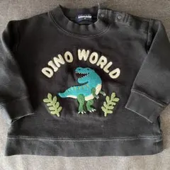 クレードスコープ　恐竜　長そでトレーナー　ブラック　グリーン90cm