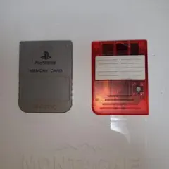 PlayStationメモリーカード グレー 赤 2個セット