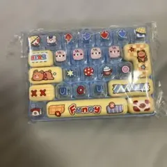 キーボード キーホルダー チャーム ブルー　青　くま　熊　クマ