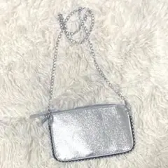 ボールチェーンスタッズバッグ シルバー