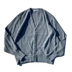 【80s】USA製 Jantzen アクリル ニット カーディガン グレー M