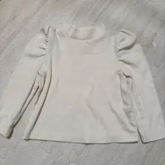 baby GAP パフスリーブ　タートルネック　カットソー　ロンT 白 80