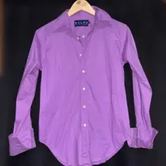 美品♡Ralph Lauren 紫色 コットン長袖シャツ　7号
