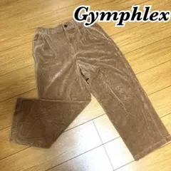 Gymphlex ブラウン コーデュロイ ワイドパンツ