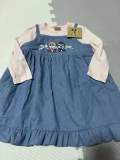 アンパンマンパン刺繍デニムワンピース 100のサムネイル