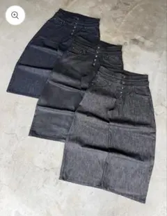 BELVET Rigid Double Belt Baggy Denim XL | Mercari
