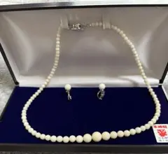 白珊瑚（ホワイトコーラル）のネックレス イヤリング セット