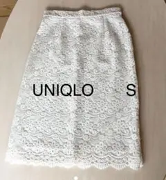 ユニクロ レースタイトスカート　白　　美品❗️