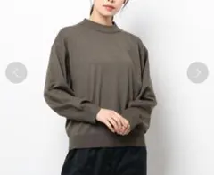 新品タグ付　Samansa Mos2 blue スウェットニットプルオーバー