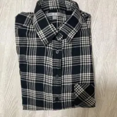 UNIQLO 長袖ネルシャツ ブラック・ホワイトチェック S