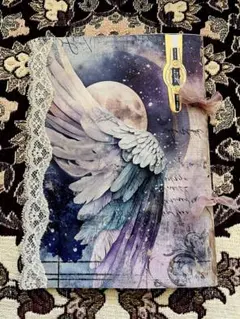 星空ボトル 天体 宇宙 フルムーン 虹 幻想的 コラージュ帳ハンドメイド
