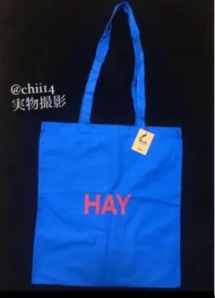hay トートバッグ　totebag 青 青赤