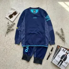 【umbro】アンブロ トレーニングウェア 上下セットアップ S ネイビー 紺