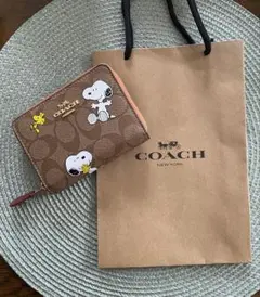COACH スヌーピー 二つ折り財布