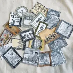 レトロイラスト　コラージュシート　ジャンクジャーナル　手帳　素材