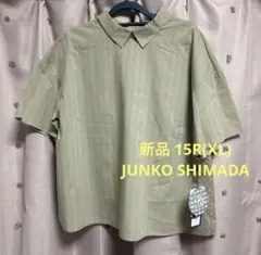 新品未使用 大きいサイズ LL ストライプ半袖シャツ ジュンコシマダ イオンのサムネイル
