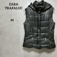 訳あり　ZARA TRAFALUC ザラ　ダウンベスト　フード付き　M