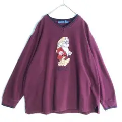 3724 ディズニー　白雪姫　グランピー　おこりんぼ　スウェット　ボルドー