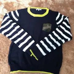 1回のみ使用 GLOBALWORK グローバルワーク ボーダーニット 130XL