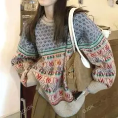 【美品】オーバーサイズセーター フリーサイズ