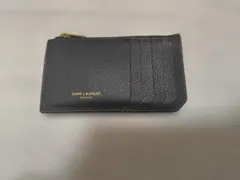 SAINT LAURENT ブラック レザー フラグメントケース
