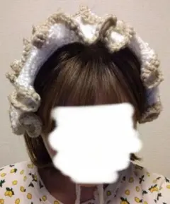 ハンドメイド　ヘッドドレス　ニットカチューシャ
