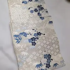 山口美術織物 唐織 御御帯 袋帯 桐竹鳳凰に浜茄子 正絹 未使用品 Q697 