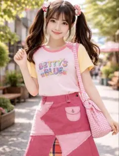 ⭐️べティーズブルー⭐️ ⭐️Betty'sBlue⭐️ ❤️パッチワークデニムスカート❤️