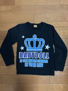 BABYDOLL トレーナー 120 黒 王冠デザイン