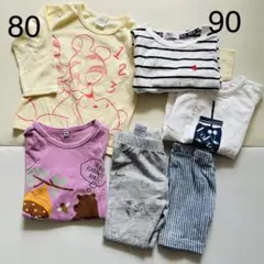 半袖Tシャツ　長袖Tシャツ　ズボン　まとめ売り　保育園　80 90 女の子男の子