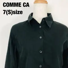 COMME CA コムサ 長袖 シャツ ブラック シンプルG7