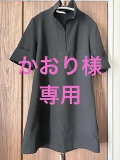 ZARA ブラック 半袖 ポロネック ワンピース