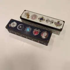 青山デカーボ 空き缶 ブルー・ホワイト 2個セット