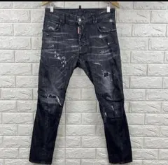 DSQUARED2 ダメージ加工 デニムパンツ ブラックのサムネイル