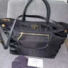 PRADA ナイロン ショルダーバッグ ベビーバッグ マザーバッグ ネイビー PRADA ナイロン ショルダーバッグベビーバッグマザーバッグネイビー