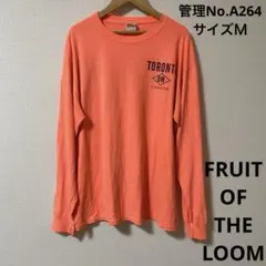 メンズ　USA古着両面プリント FRUIT OF THE LOOM長袖カットソー