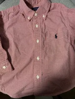 Ralph Lauren 赤チェック ボタンダウンシャツ 90