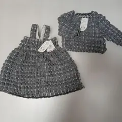 mirror bae チェック柄ドレスセット 90