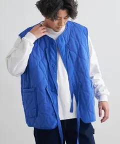 CIAOPANIC TYPY コード紐付きミリタリーノーカラーキルティングベスト