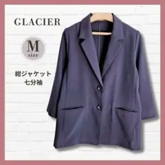 美品✨紺 七分袖ジャケット M 学校行事・通勤に◎ きれいめ