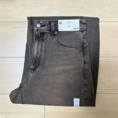 【新品タグ付き】GUバレルレッグジーンズ（標準71.0～75.0cm） ブラウン