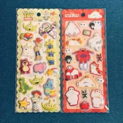 トイ・ストーリー ベイマックス マシュマロ　3D シール　ディズニー