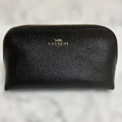COACH ブラック レザーポーチのサムネイル