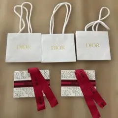 Dior ホワイトショップ袋3個　ギフト袋２個