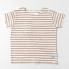 FORK&SPOONボーダーボートネック ボーダーTシャツ ベージュ キッズ90のサムネイル