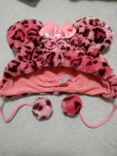 ディズニーミニーヒョウ柄ピンクパルパルーザファンキャップ