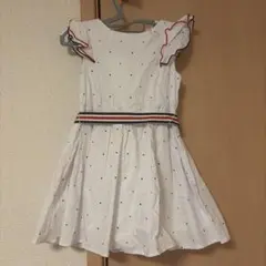 【美品】ドット柄ノースリーブワンピース　jacadi 100cm