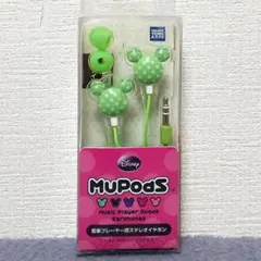 DISNEY ミッキー ステレオイヤホン 水玉 替イヤーピース付 新品GW