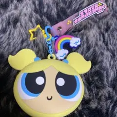 パワーパフガールズ バブルス ポーチ キーホルダー コインケース　ストラップ