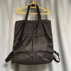 リュック 2WAY シューズ収納あり 多機能　黒　ブラック